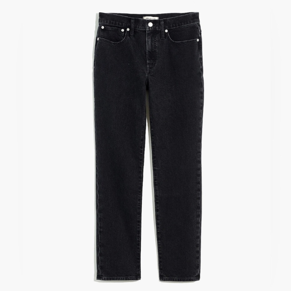 Madewell Tomboy Straight Black Lunar Wash Jeans Size 26